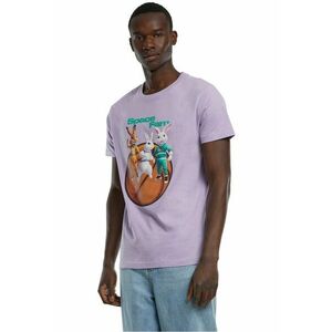 Tricou de bumbac cu imprimeu grafic imagine