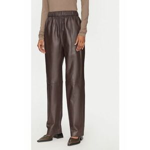 Pantaloni dama - 305214416 - Piele naturala - 38 EU - Maro imagine