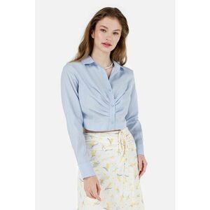 Camasa crop din amestec de lyocell imagine