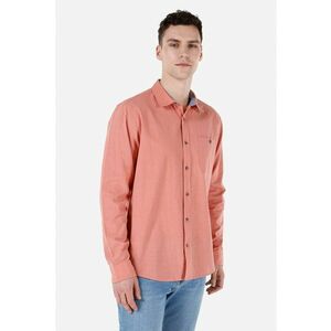 Camasa uni de bumbac cu guler ascutit imagine