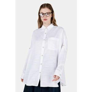 Camasa supradimensionata cu buzunar pe piept imagine