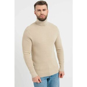 Pulover striat cu guler inalt imagine