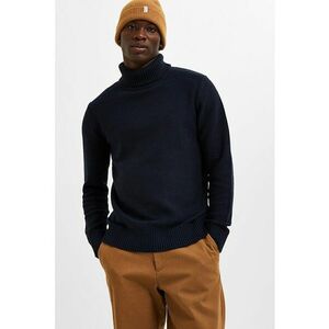 Pulover din amestec de bumbac organic cu guler inalt imagine