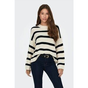 Pulover cu maneci cazute si dungi imagine