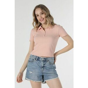 Tricou polo crop slim fit imagine