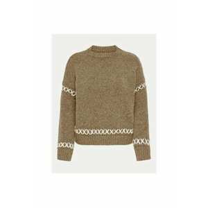 Pulover dama - 304502460 - Poliester reciclat/Acril - Maro imagine