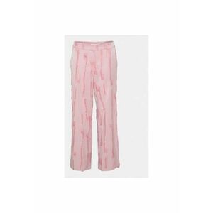 Pantaloni dama - 303554187 - Poliester/Viscoza - Roz imagine