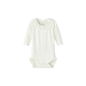 Body alb cu guler brodat imagine