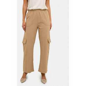 Pantaloni dama - 304099465 - Bumbac - Bej imagine