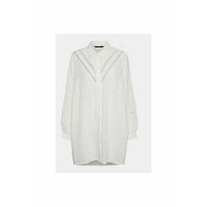 Rochie tip camasa dama - 303785314 - Poliester - Alb imagine