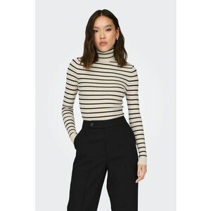 Pulover din tricot cu striatii si guler inalt Karol imagine