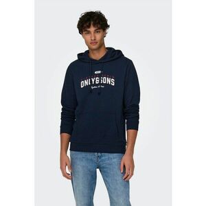 Hanorac cu imprimeu logo si buzunar kangaroo Lenny imagine