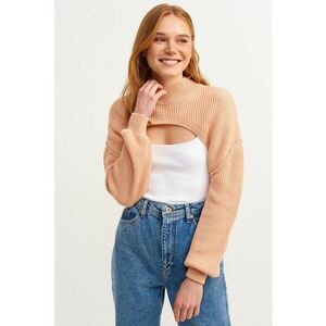 Pulover crop cu decolteu la baza gatului Parcutroll imagine
