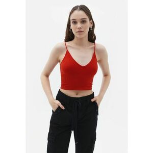 Top crop cu bretele inguste imagine