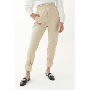 Pantaloni crop cu talie inalta si buzunare imagine