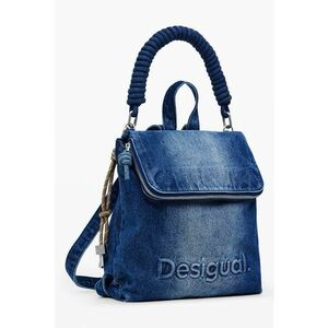 Rucsac din denim cu logo in relief imagine
