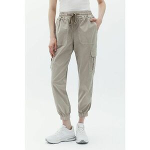 Pantaloni crop cu talie inalta si buzunare imagine