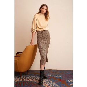 Fusta midi cu slit frontal imagine