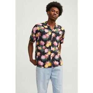 Camasa hawaiana relaxed fit - Galben - Roz - Bleumarin - imagine