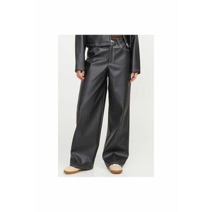Pantaloni dama - 304888359 - Piele ecologica - Negru imagine