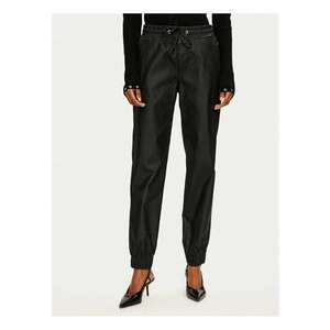 Pantaloni dama - 304517433 - Piele ecologica - Negru imagine