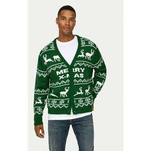 Cardigan barbati - 304493881 - Acril - Verde imagine