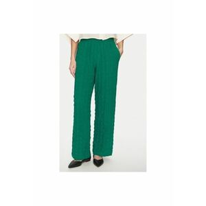 Pantaloni dama - 304951404 - Viscoza/Poliester - Verde imagine