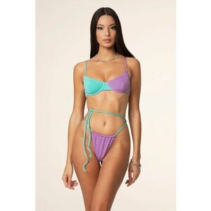 Costum de baie din două piese chiloți + sutien cu bretele subțiri - imagine