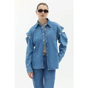 Jacheta din denim cu maneci detasabile imagine