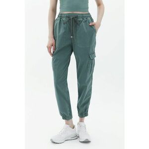 Pantaloni crop cu talie inalta si buzunare imagine