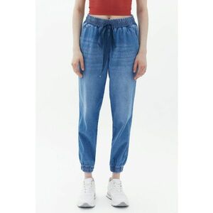 Blugi crop de bumbac cu snur imagine