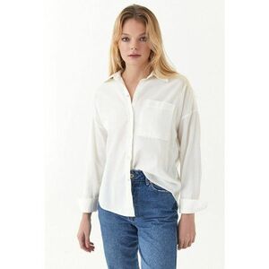 Camasa din bumbac cu model uni imagine