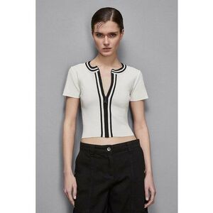 Tricou cu guler rotund și închidere prin fermoar imagine