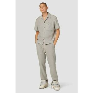 -Pantaloni slim-drepți din in moale - cu bandă elastică imagine