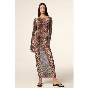 Rochie de plajă transparentă cu animal print - imagine