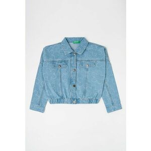 Jacheta crop de denim imagine
