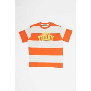 Tricou cu dungi si imprimeu text imagine