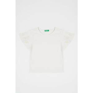 Tricou cu broderie florala imagine