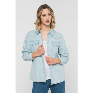 Camasa din denim cu buzunare pe piept imagine