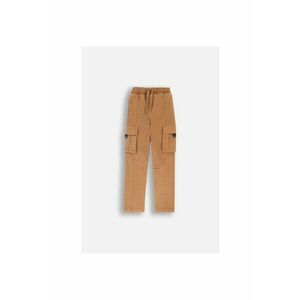 Pantaloni cargo bumbac - maro - pentru baieti - talie elastica imagine