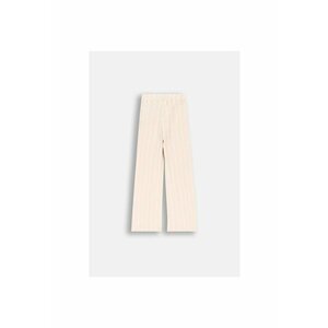 Pantaloni fete - evazati - elastic in talie - poliester - ecru imagine