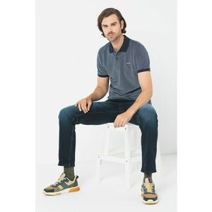 Tricou polo din material pique cu detaliu logo imagine