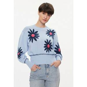 Pulover dama - 303813222 - Bumbac - Albastru imagine