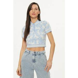 Tricou dama - 303813062 - Bumbac - Albastru imagine