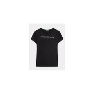 Tricou fete - 303212469 - Bumbac - Negru imagine