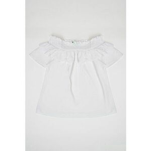 Bluza din amestec de in cu volane imagine