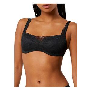 Sutien dama intarire usoara - dantela - flexibil - negru imagine