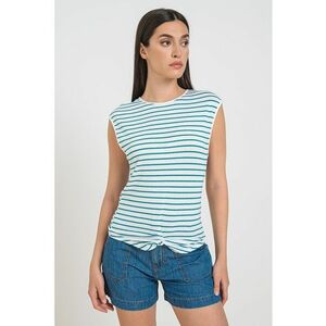 Top cu dungi si decolteu la baza gatului imagine