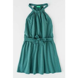 Rochie cu croiala in A si insertii de dantela Sangallo imagine