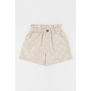 Pantaloni scurti din amestec de in cu talie inalta imagine